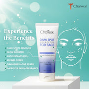 Charwee Dark Spot Remover Scrub Gel Cleanser & Dark Spot Corrector For Face with Active Brightening Blend