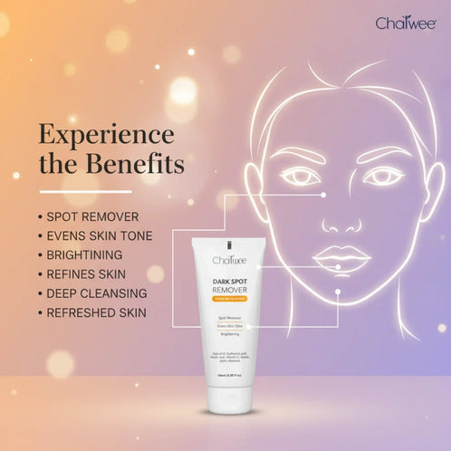 Charwee Dark Spot Remover Scrub Gel Cleanser & Dark Spot Corrector For Face with Active Brightening Blend