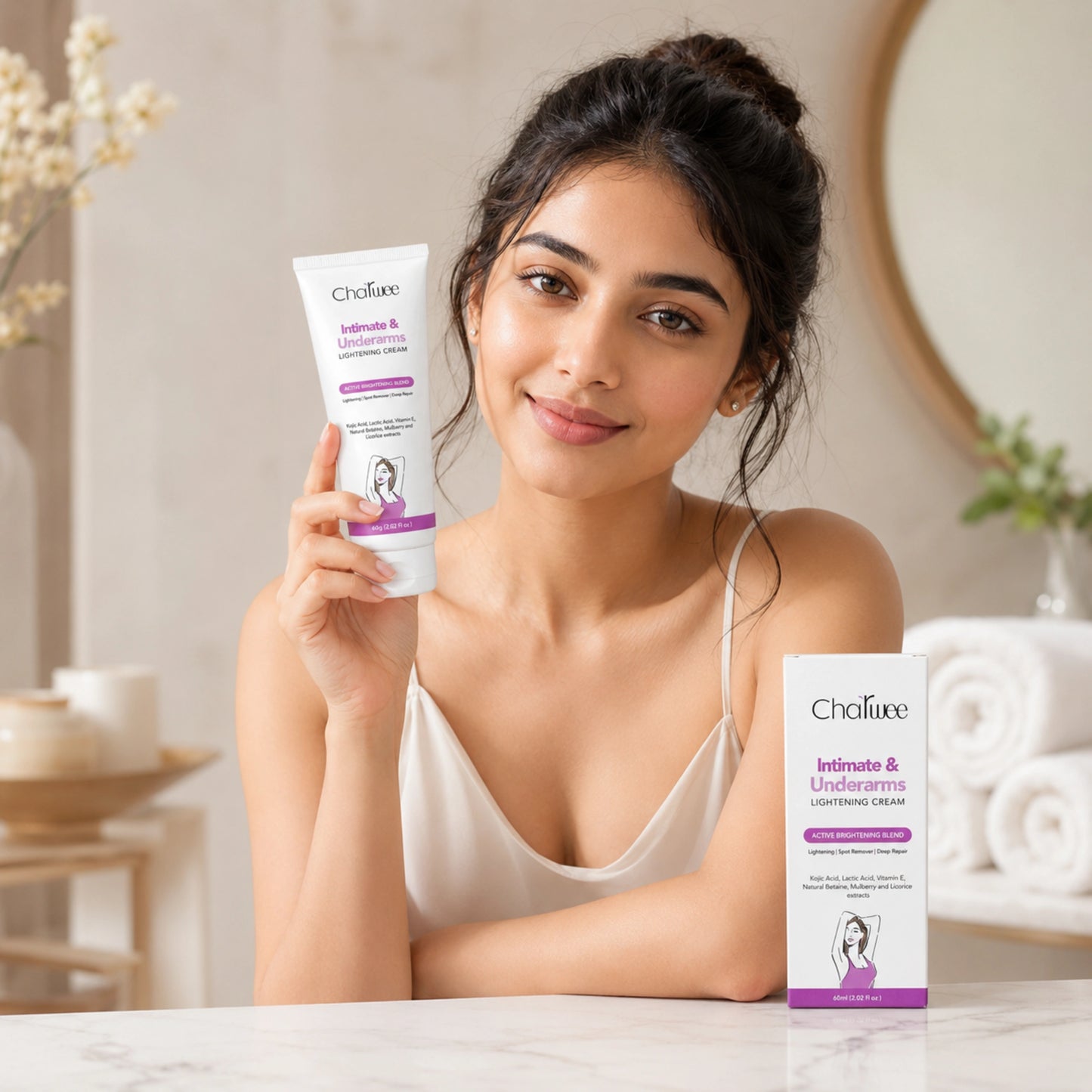 Charwee Intimate & Underarms Lightening Cream with Active Lightening Blend