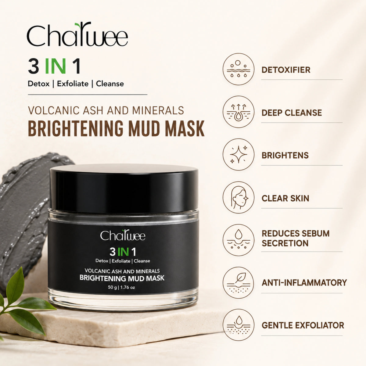 Golden Glow Face Wash & 3 in 1 Volcanic Ash Mud Mask