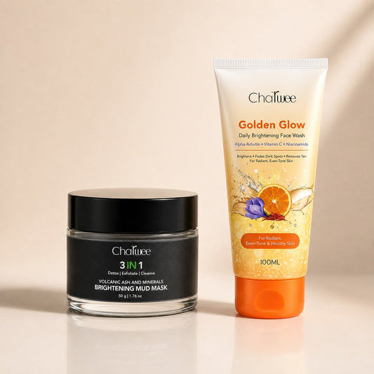 Golden Glow Face Wash & 3 in 1 Volcanic Ash Mud Mask