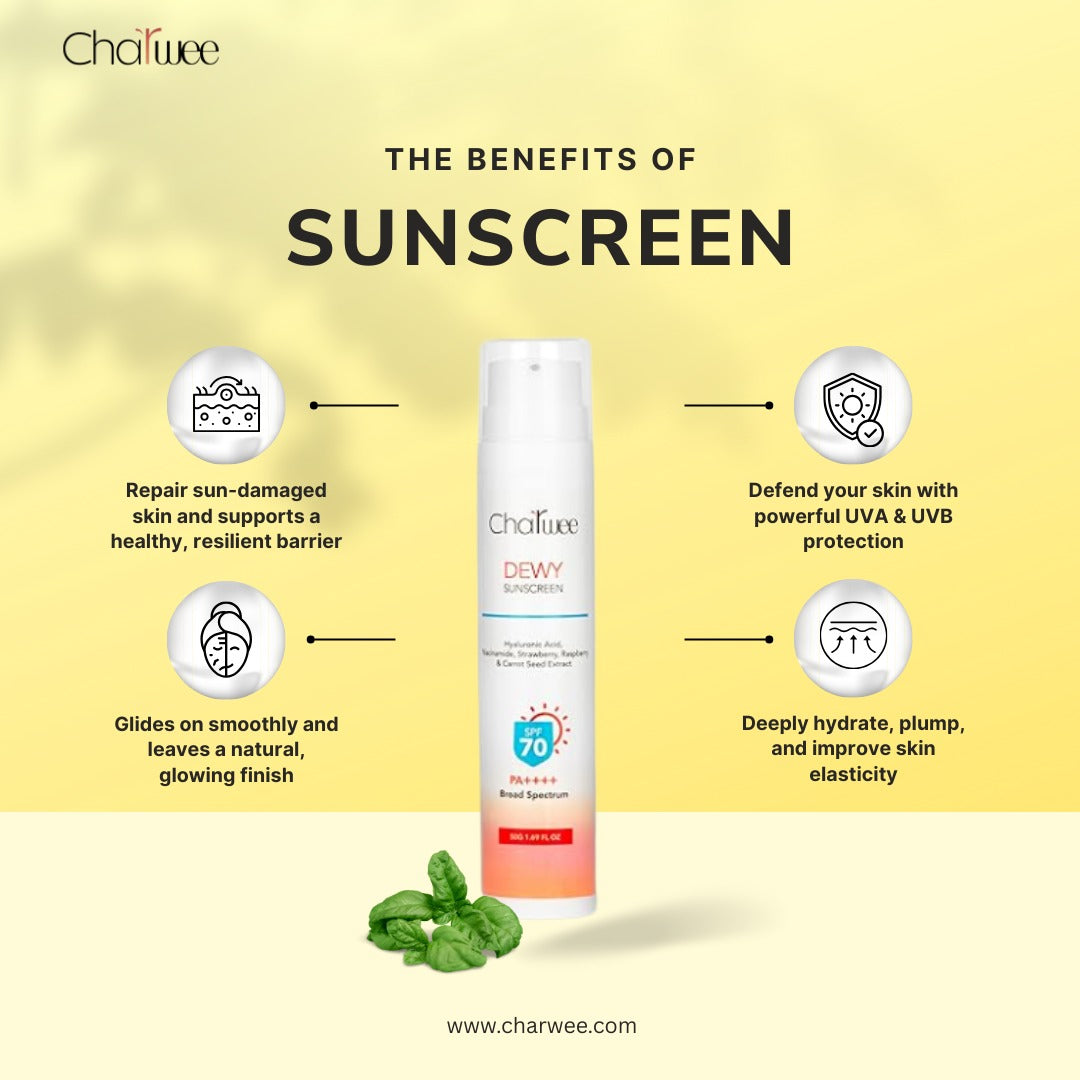 Charwee Dewy Hyaluronic Acid Sunscreen SPF 70 PA++++